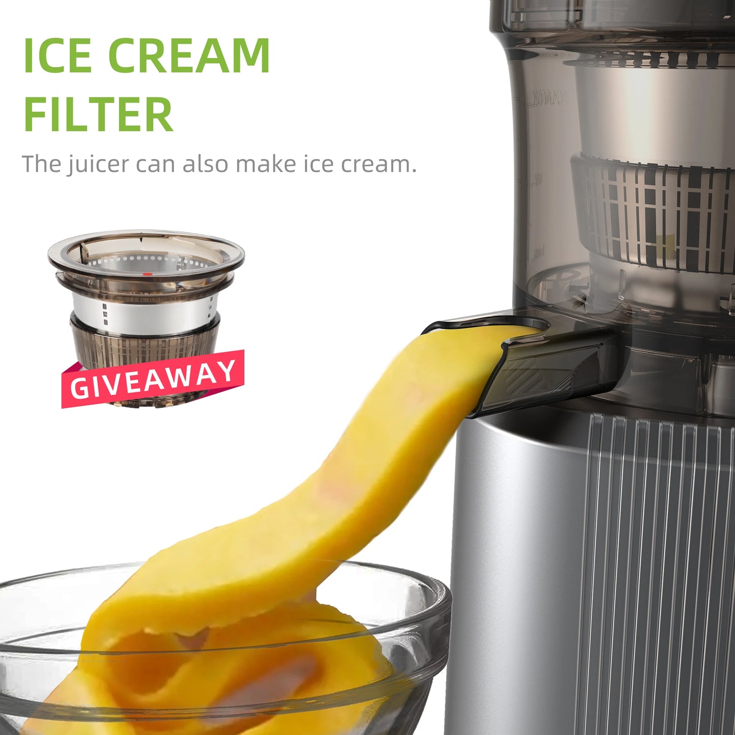 BioloMix Cold Press Juicer 75mm Feed Chute 200W Motor - The Kings Lots