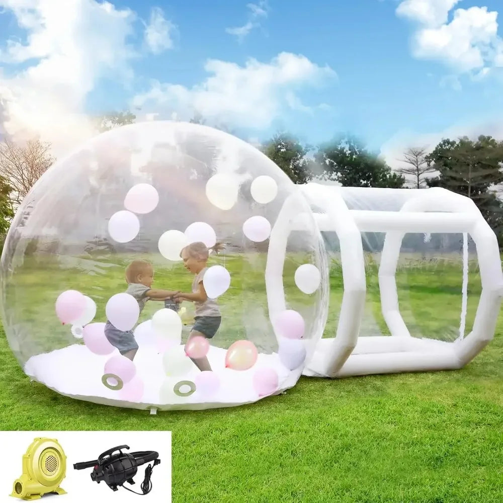 10FT Inflatable Bubble House Dome for Kids with Tunnel - The Kings Lots