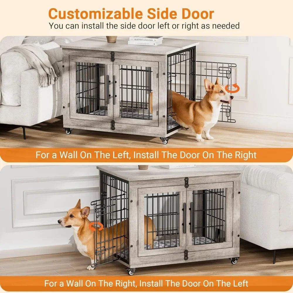Dog Crate Furniture for Medium Dogs, Indoor Kennel Style
