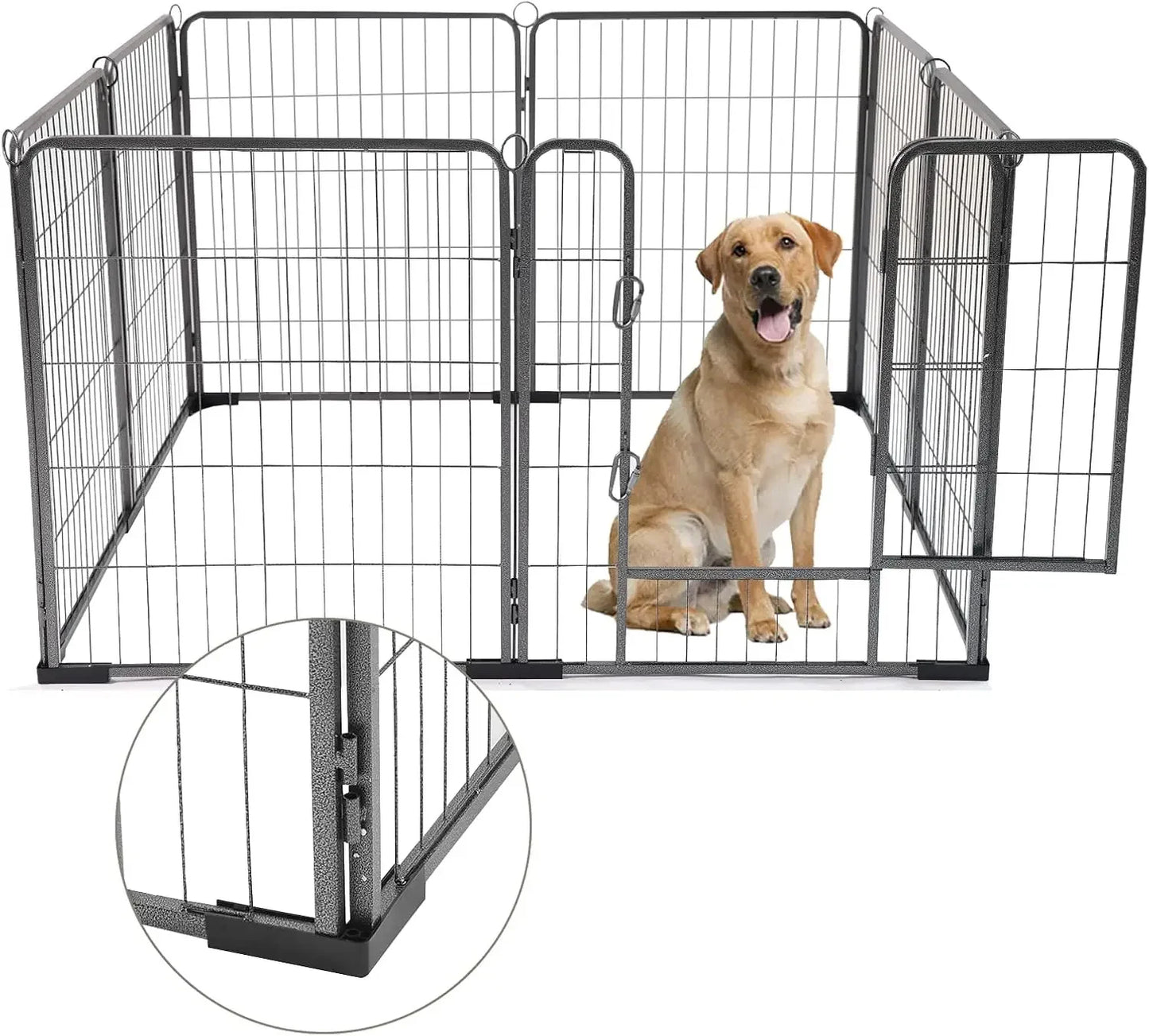 Dog Playpen Indoor & Outdoor Foldable Pet Exercise Fence Pen