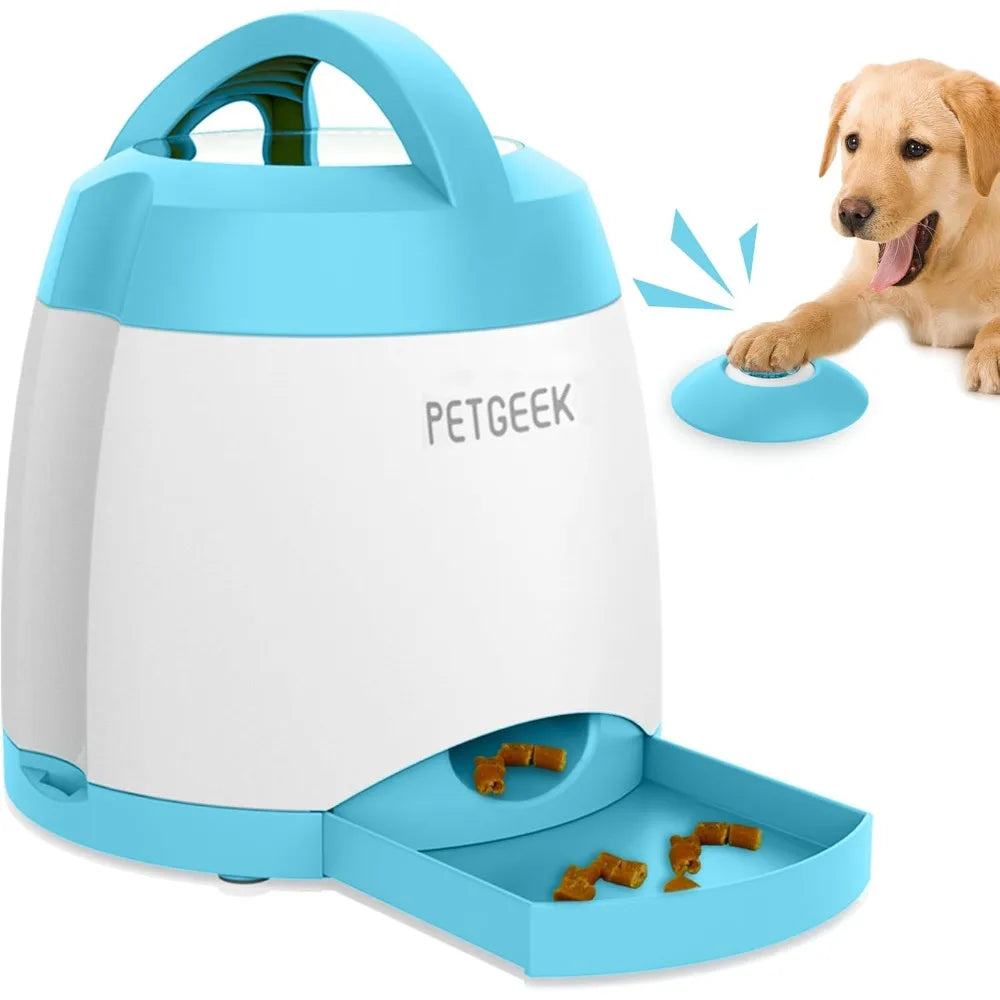 Automatic Treat Dispenser with Remote Button, Puzzle Memory Training Activity Toy- IQ Training Feeder, Pet Automatic Feeders - The Kings Lots