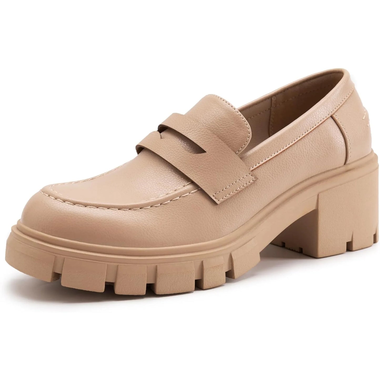 Women's Platform Chunky Loafers Comfortable Slip on Lug Sole - The Kings Lots