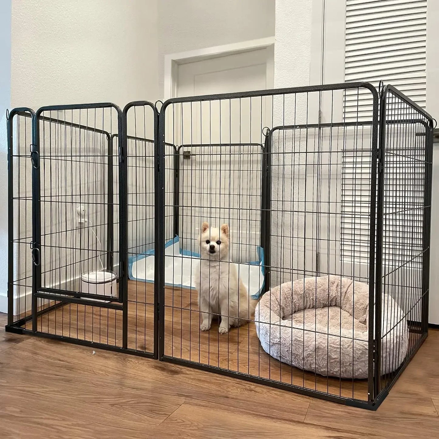 Dog Playpen Indoor & Outdoor Foldable Pet Exercise Fence Pen