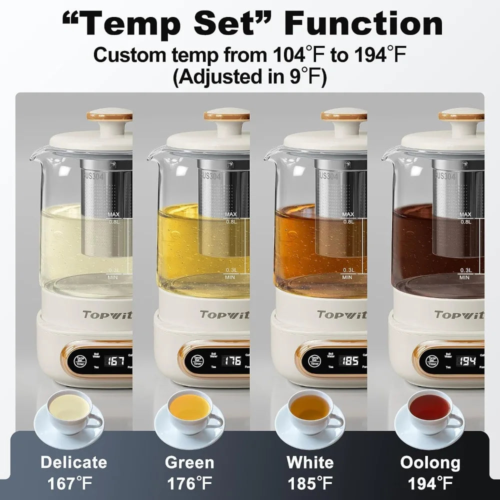 Electric Tea Kettle with 11 Temperature Control and 4 Presets