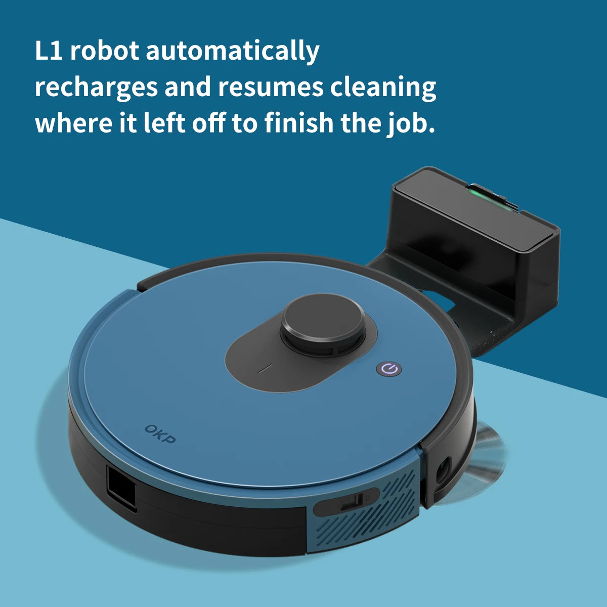 OKP Lidar Robot Vacuum Cleaner 3800Pa Power Suction for Pet Hair and Carpet - The Kings Lots