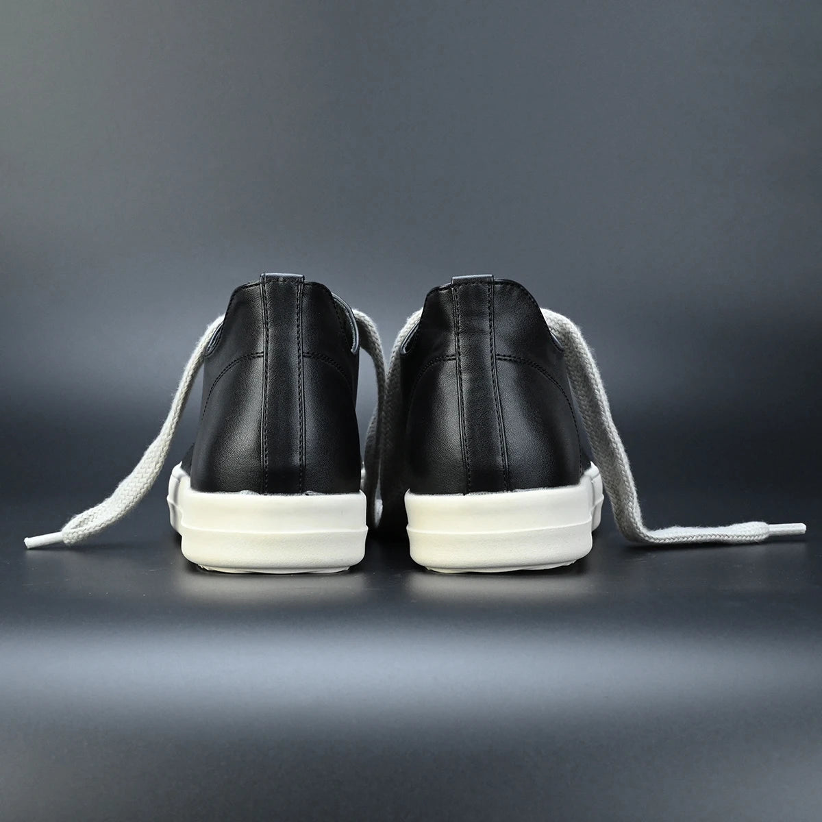 Men Shoe Black Canvas Low Top Women Sneaker OwensQuality - The Kings Lots