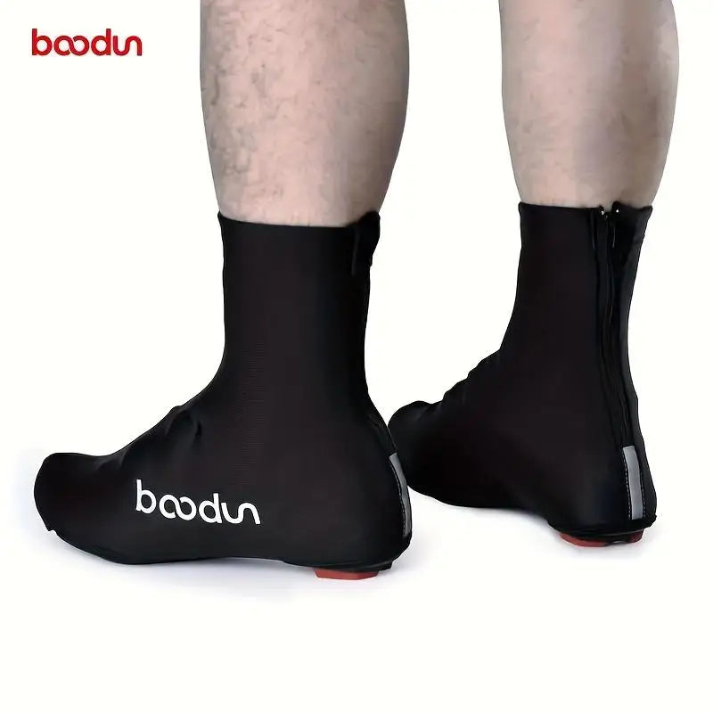Waterproof Reflective Bicycle Shoe Covers – Dustproof, Windproof, Warm Cycling Overshoes, High-Elasticity Booties for Road & Mou - The Kings Lots