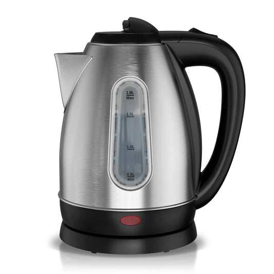 Stainless Steel Electric Kettle 1.8 Liter Fast Boil 1500W - The Kings Lots