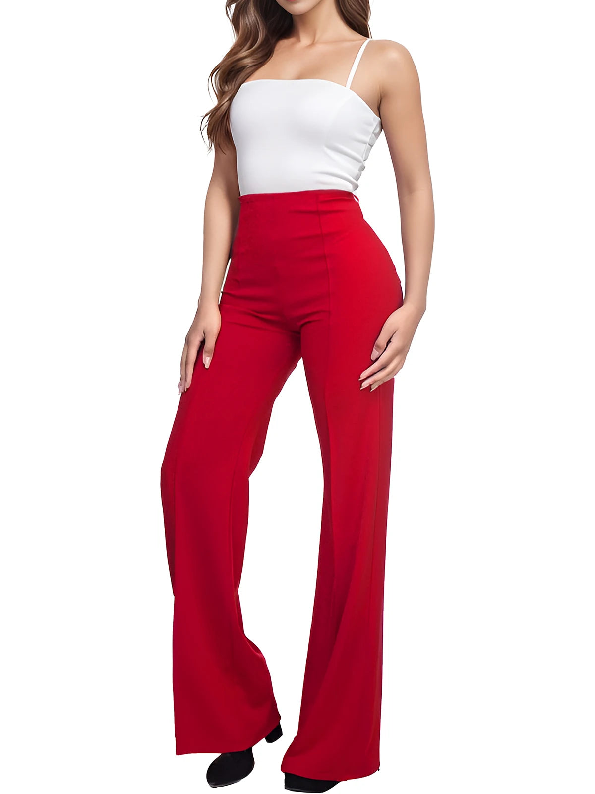 Women's High Waist Dress Pants Trouser Women Clothes Elegante