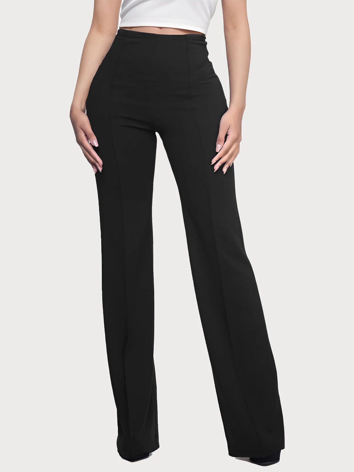 Women's High Waist Dress Pants Trouser Women Clothes Elegante