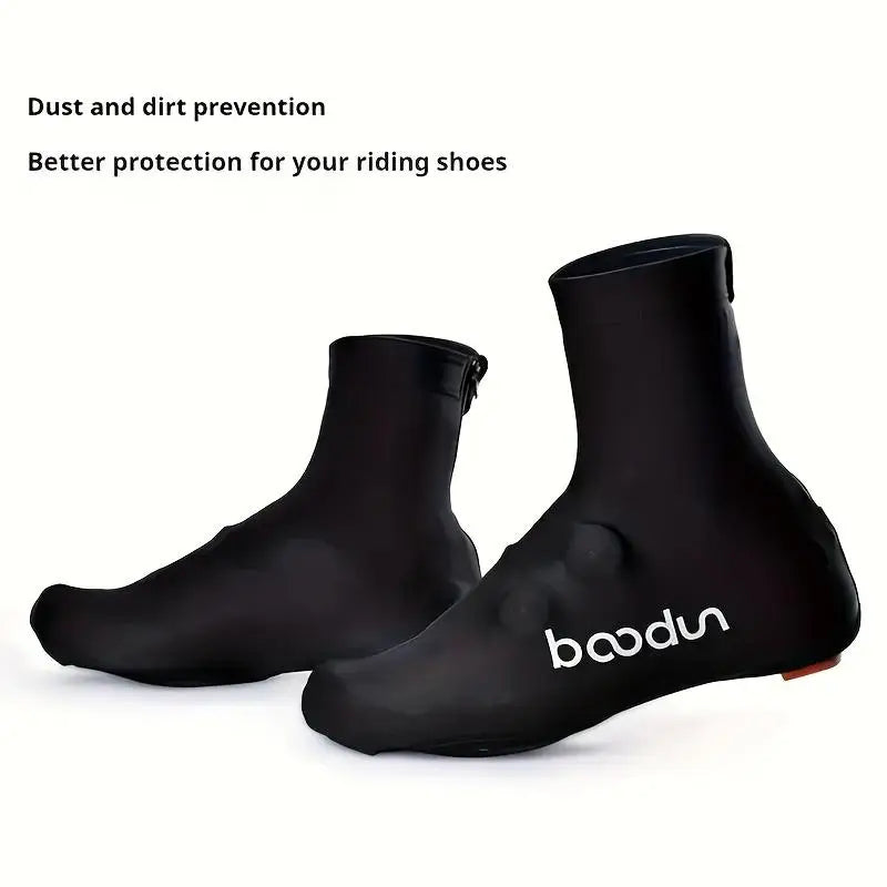Waterproof Reflective Bicycle Shoe Covers – Dustproof, Windproof, Warm Cycling Overshoes, High-Elasticity Booties for Road & Mou - The Kings Lots