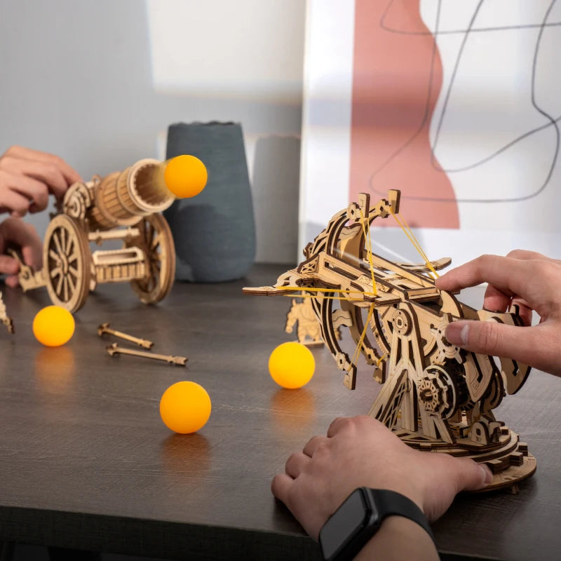 Robotime 3D Wooden Puzzle Medieval Siege Weapons Game KW401 KW801 - The Kings Lots