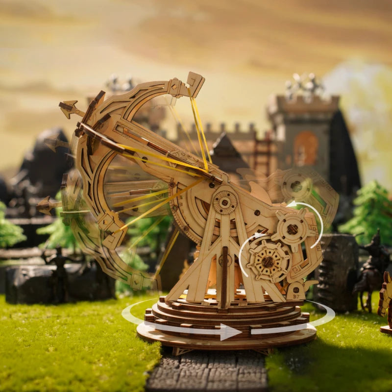 Robotime 3D Wooden Puzzle Medieval Siege Weapons Game KW401 KW801 - The Kings Lots