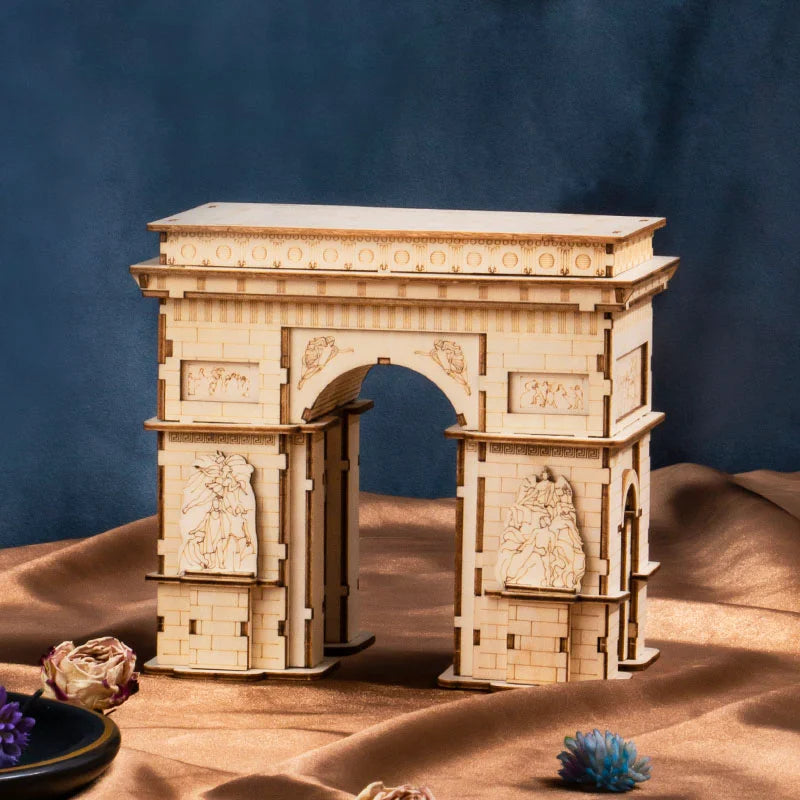 Robotime Wooden Puzzle Game DIY 3D Tower Bridge Big Ben Assembly Toy Gift - The Kings Lots