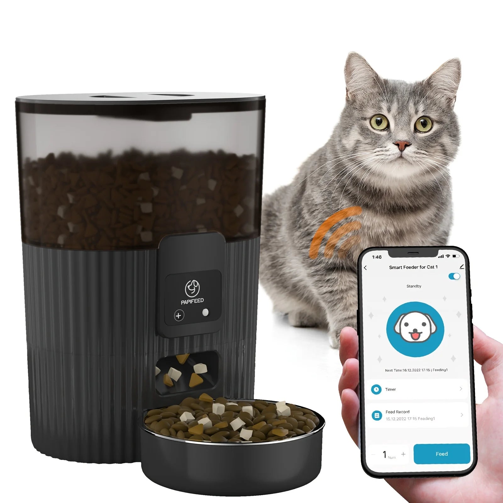 PAPIFEED Cat Automatic Feeder Dog Fixed Feeding Machine - The Kings Lots