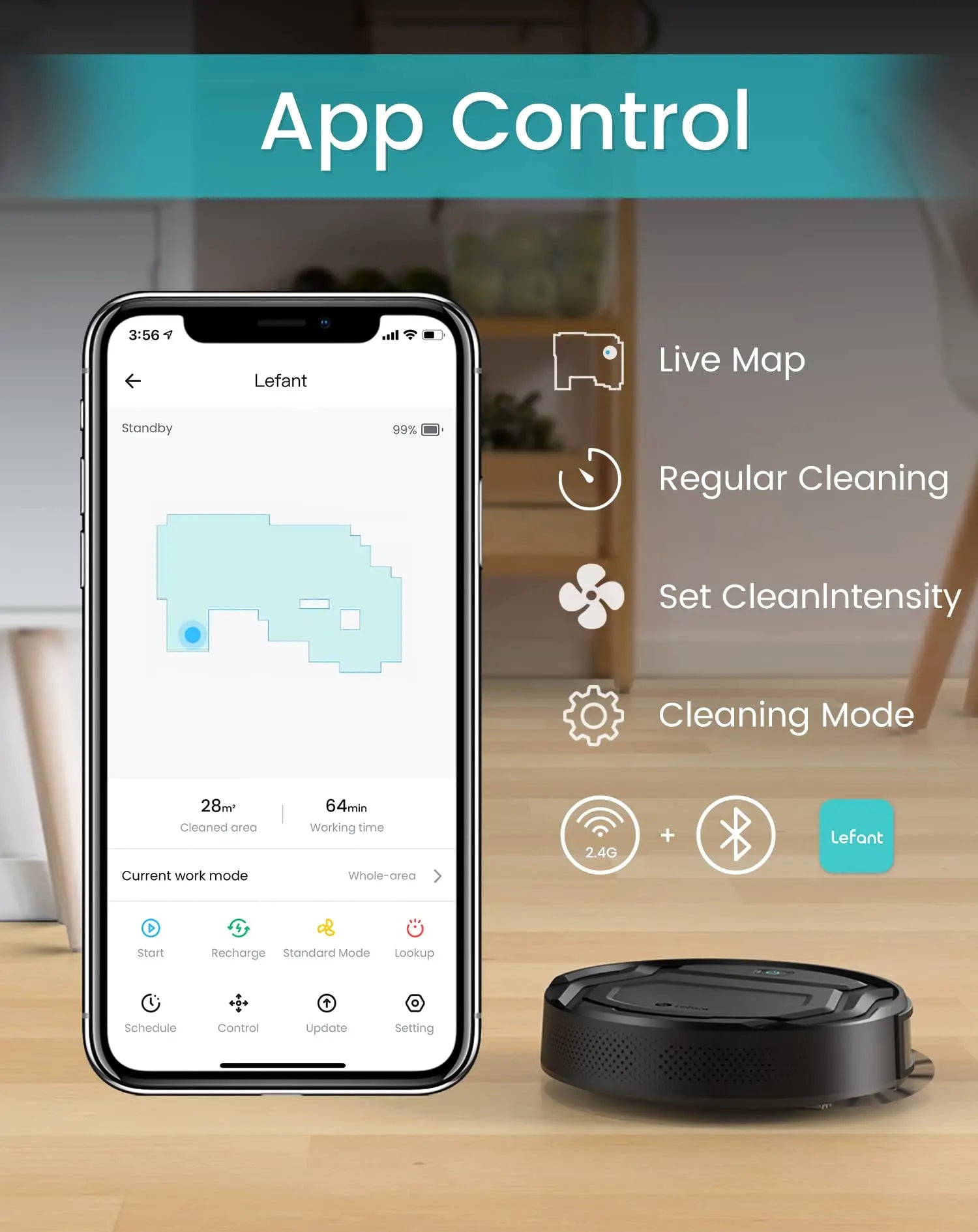 Lefant M210 Pro Robot Vacuum Cleaner with 2200Pa Suction - The Kings Lots