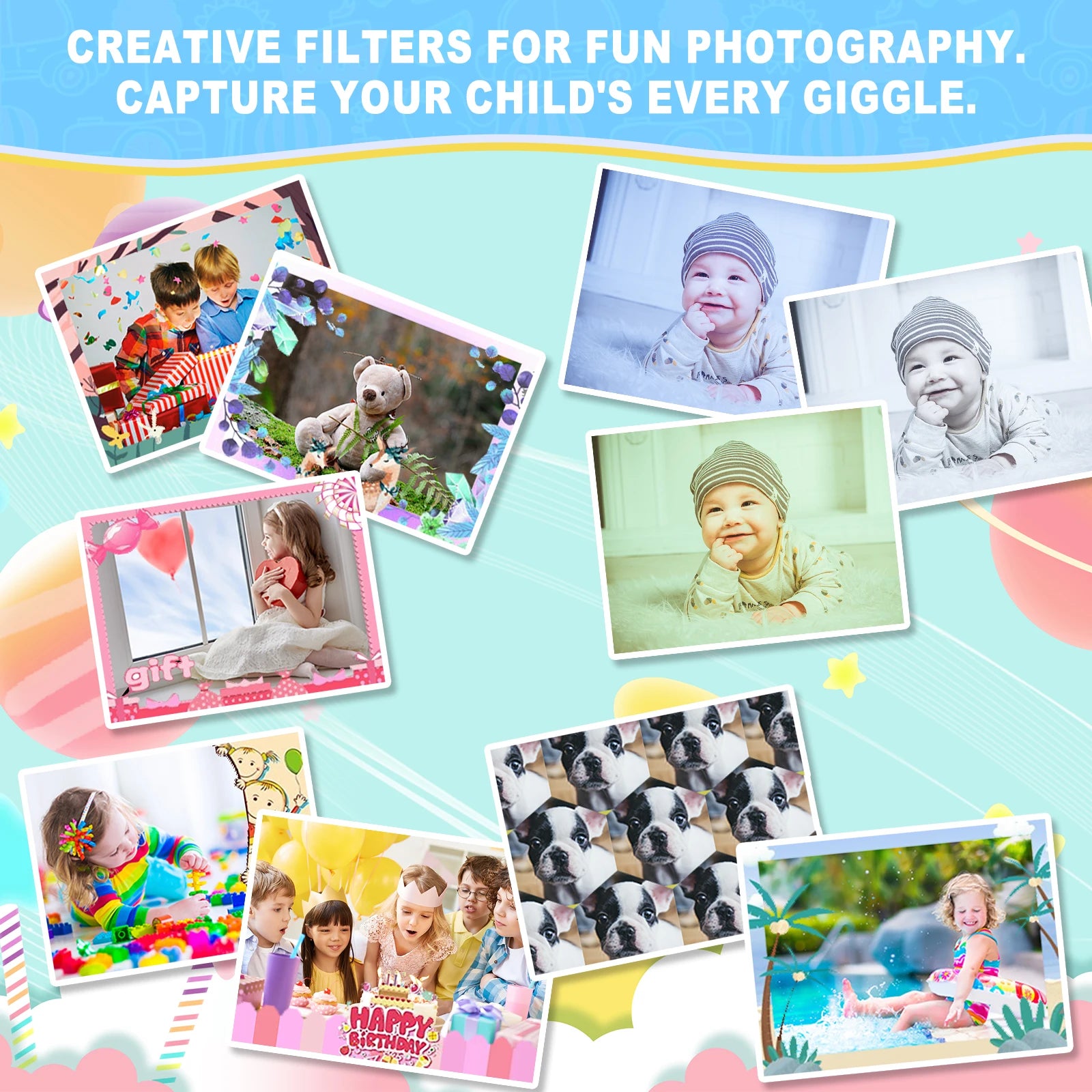 Kids Camera ARNSSIEN 180° Flip Lens Digital Camera for Kids - The Kings Lots