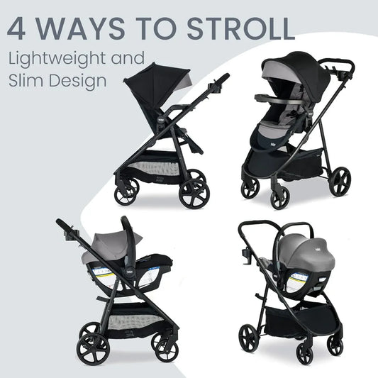 Willow Brook S+ Baby Travel System, Infant Car Seat and Stroller Combo with Alpine Base, ClickTight Technology