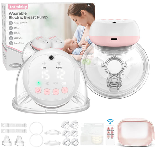 2 Pcs Electric Wearable Breast Pump 1200mAh USB Chargable Silent Milk Extractor Painless Automatic Milker Comfort Breastfeeding - The Kings Lots