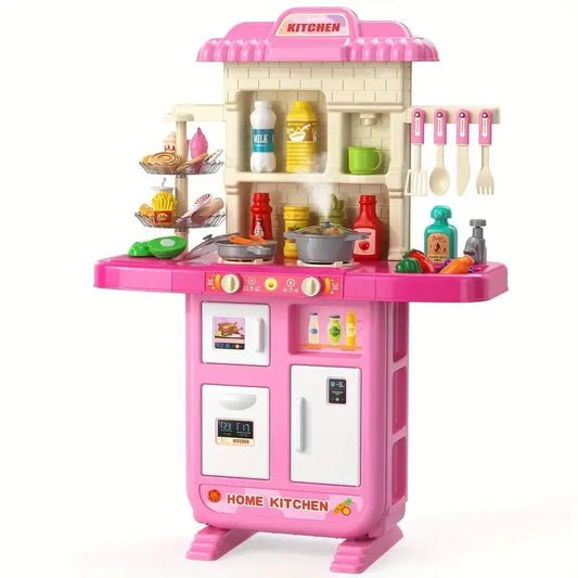 Play Kitchen Girls Toy Pretend Food Kitchen Toys for Kids - The Kings Lots