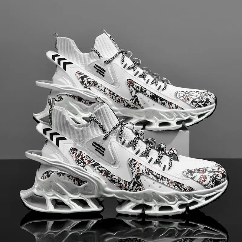 Men's Running Shoes Blade Non Slip Fashion Sneakers Breathable - The Kings Lots