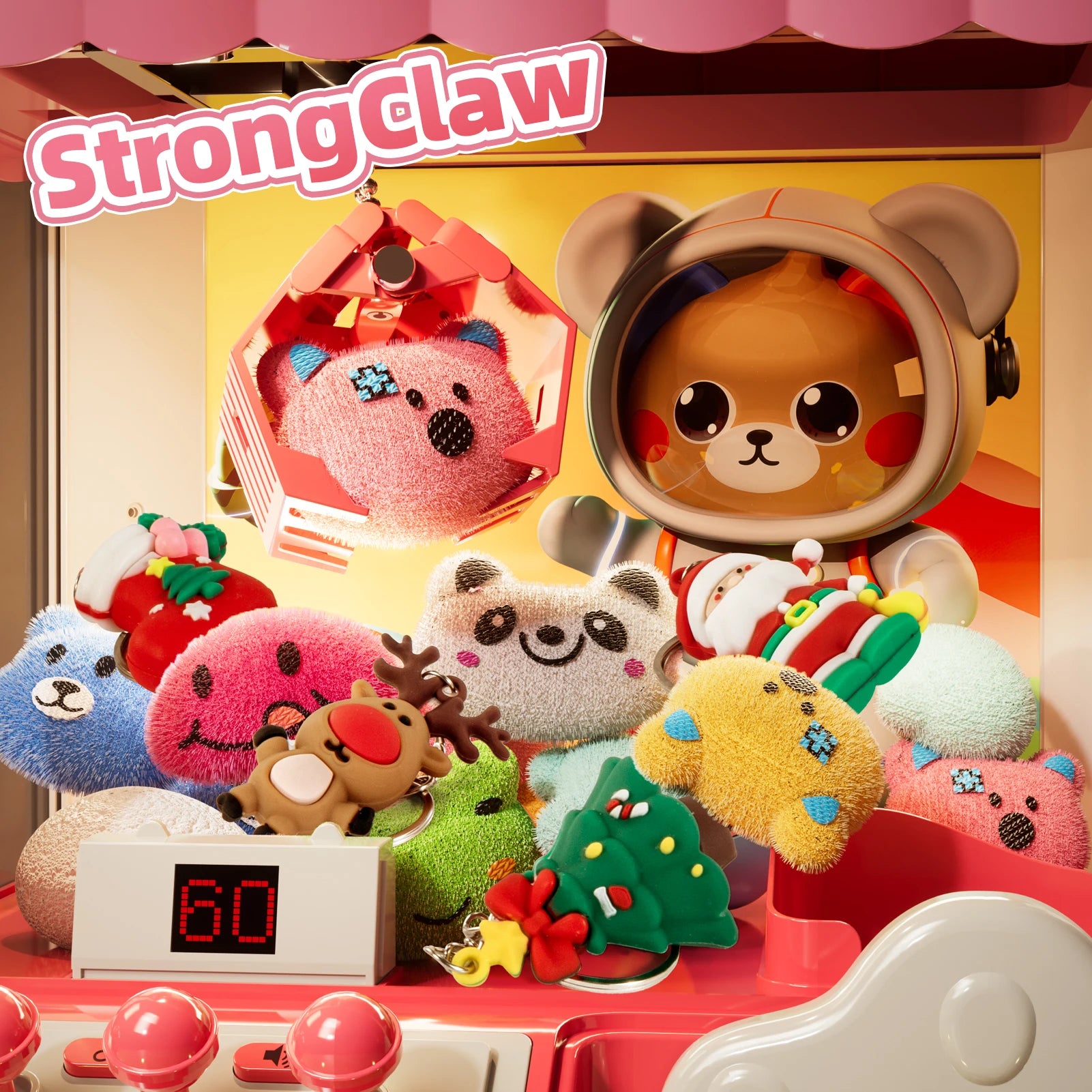 Doll Machine Claw Doll Machine Toys Kids Coin Play Game Mini Clip Doll Toys Machines Interactive Operated Birthday Gift Children - The Kings Lots