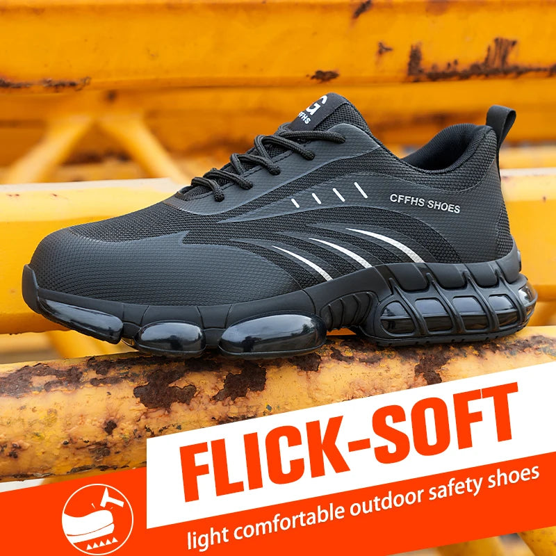 Breathable, lightweight and comfortable anti-smash and anti-puncture safety shoes - The Kings Lots