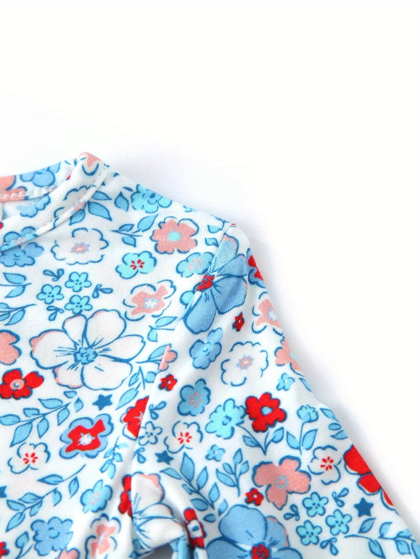 POSHTOT Flower bamboo fiber baby long sleeve.Baby pajamas two-way zipper 0-2 years romper. Baby jumpsuit. - The Kings Lots