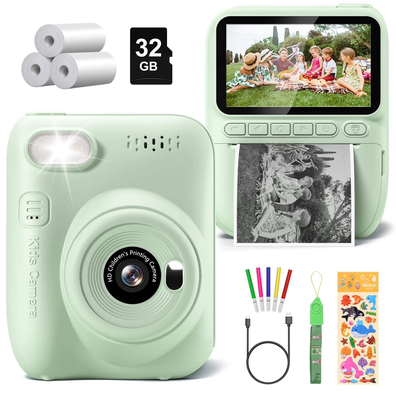 Gofunly Kids Instant Print Camera 3.0 Mini Digital Camera - The Kings Lots