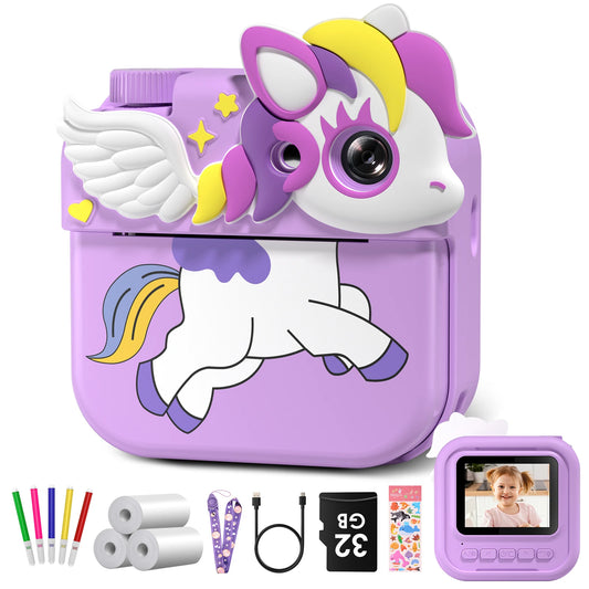 Kids Cartoon Camera Toy 2.4" 12MP Digital Camera 1080P HD - The Kings Lots