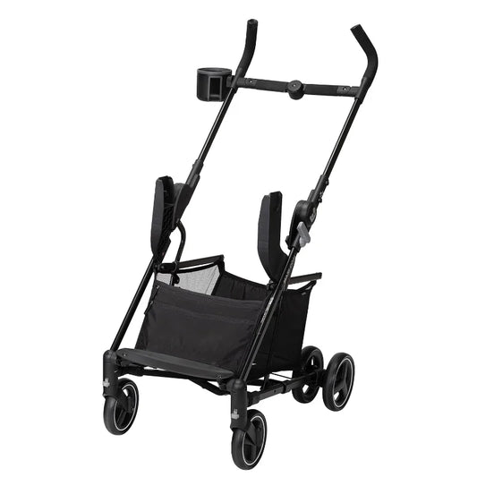 Baby Stroller, Car Seat Caddy, Ultra Compact, Travel System with Ample Storage, Black,