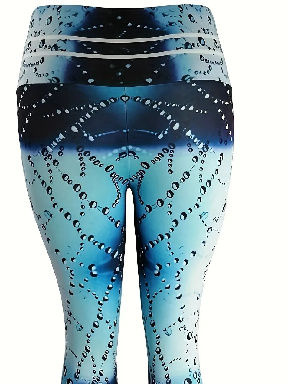 Women's Fashion Allover Print Skinny Leggings High Waist Stretchy