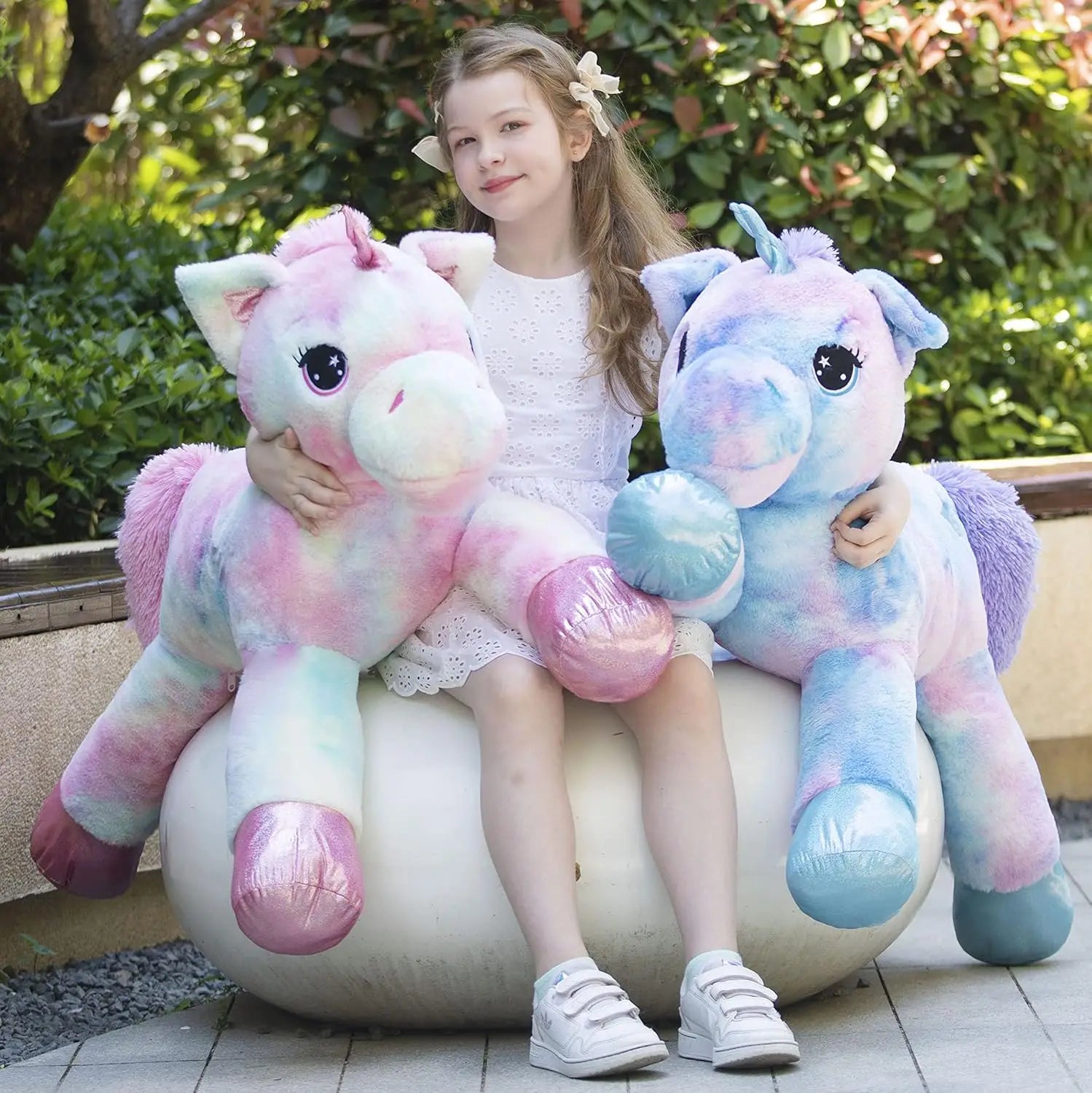 Tezituor 43in Giant Unicorn Plush Toys,Big Rainbow Pink Unicorn Stuffed Animals for Children,Great Unicorns Gifts for Girls - The Kings Lots