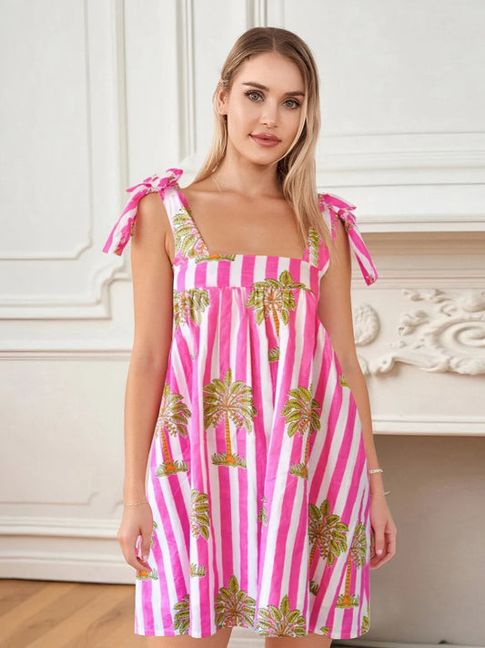 Women’s Boho Floral Print Spaghetti Strap Maxi Dress for Summer
