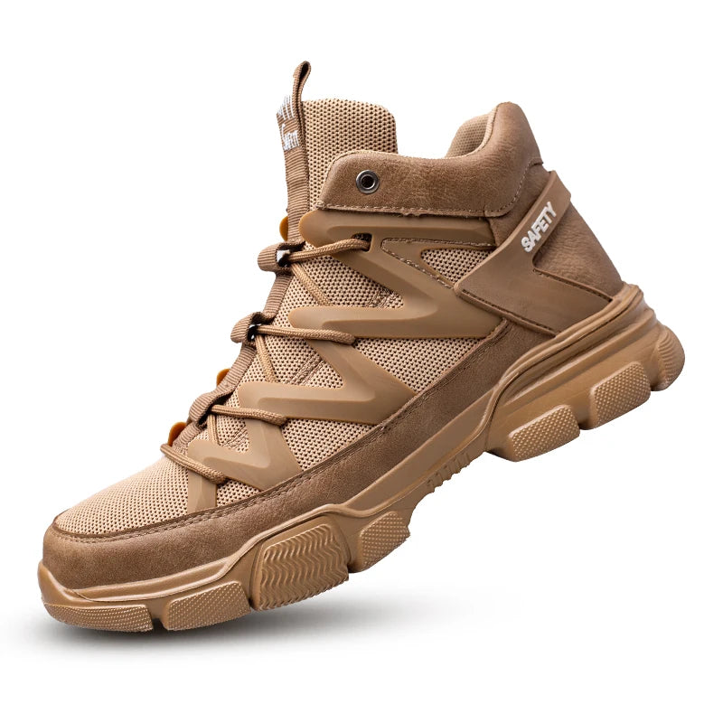 Composite Toe Work Boots Mens Puncture-Proof Midsole Non-Slip Breathable & Comfort Fit for Warehouse Use Anti-smash Work Boots - The Kings Lots