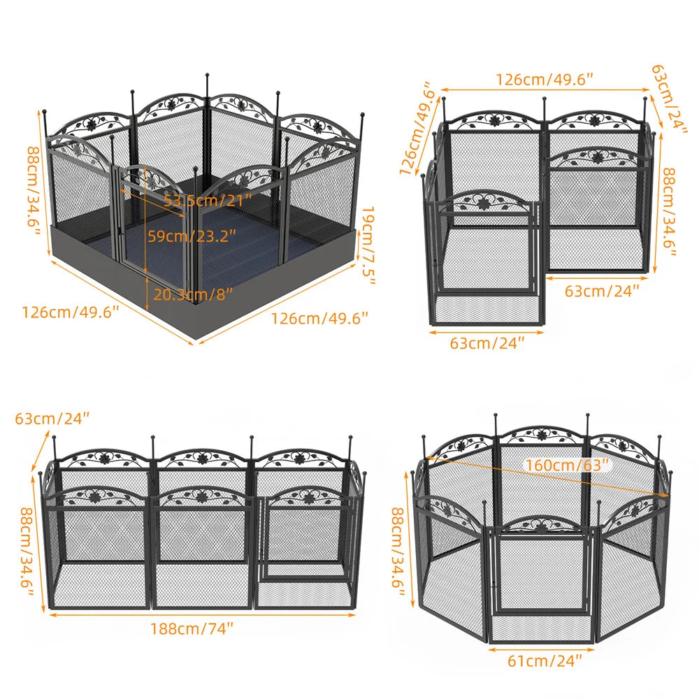 Heavy Duty Large Dog Playpen Pet Exercise Run Enclosure