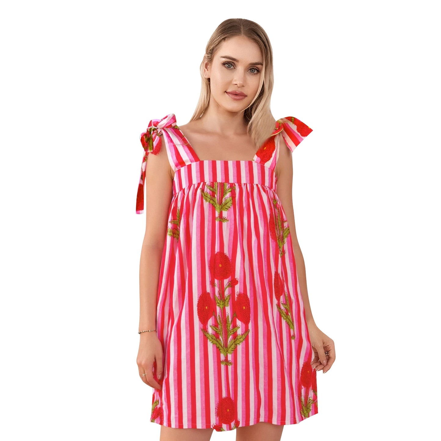 Women’s Boho Floral Print Spaghetti Strap Maxi Dress for Summer