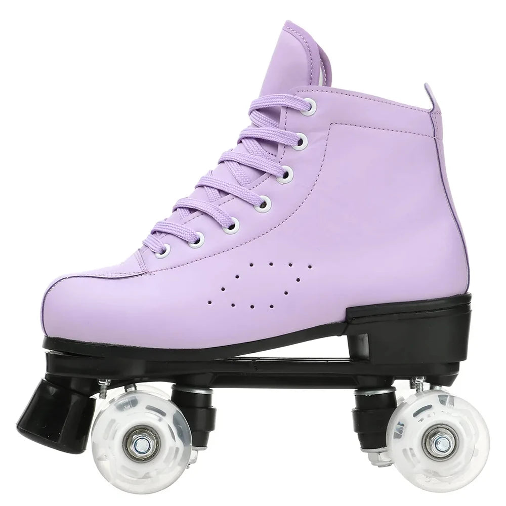 Outdoor Sneakers PU Leather Roller Skates Women 2025 Hot - The Kings Lots