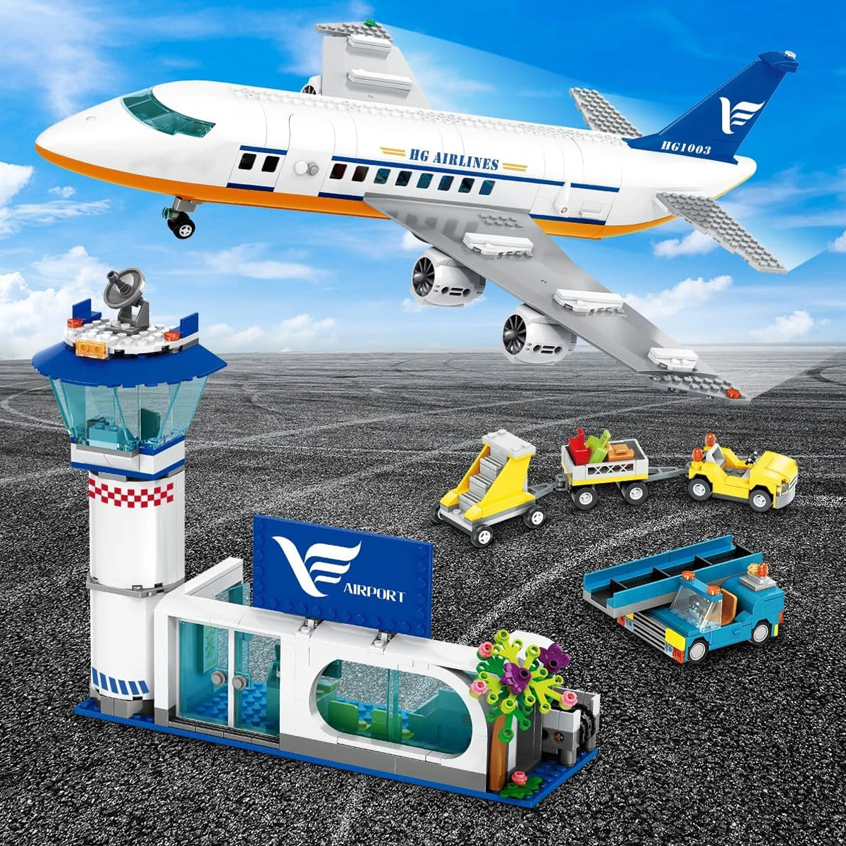 HOGOKIDS Airplane Building Set with LED for Kids Age 6+ - The Kings Lots