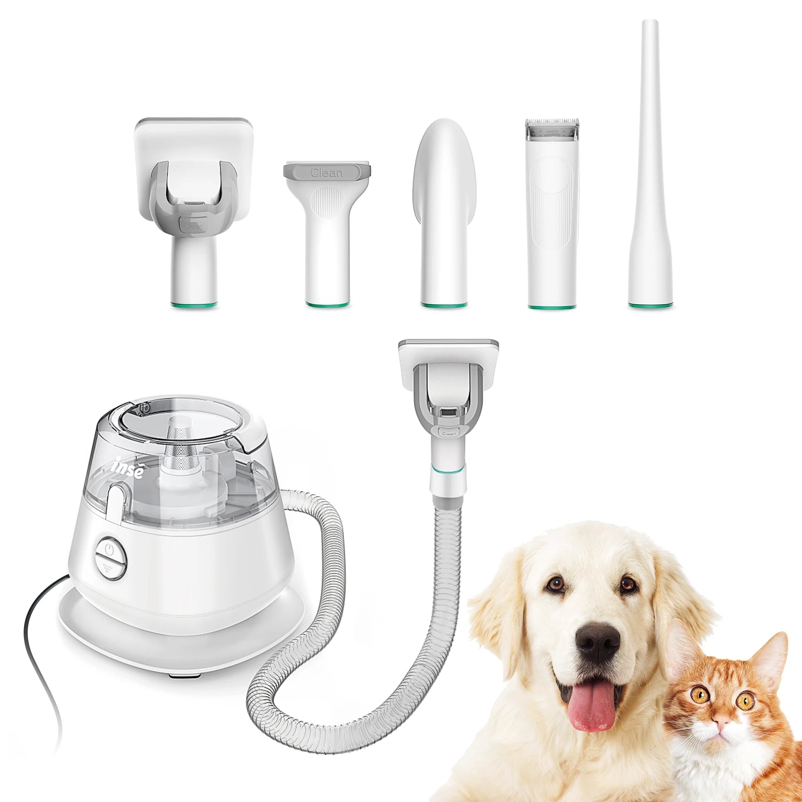 INSE P20 Pet Grooming Kit & Vacuum Suction 99% Pet Hair - The Kings Lots