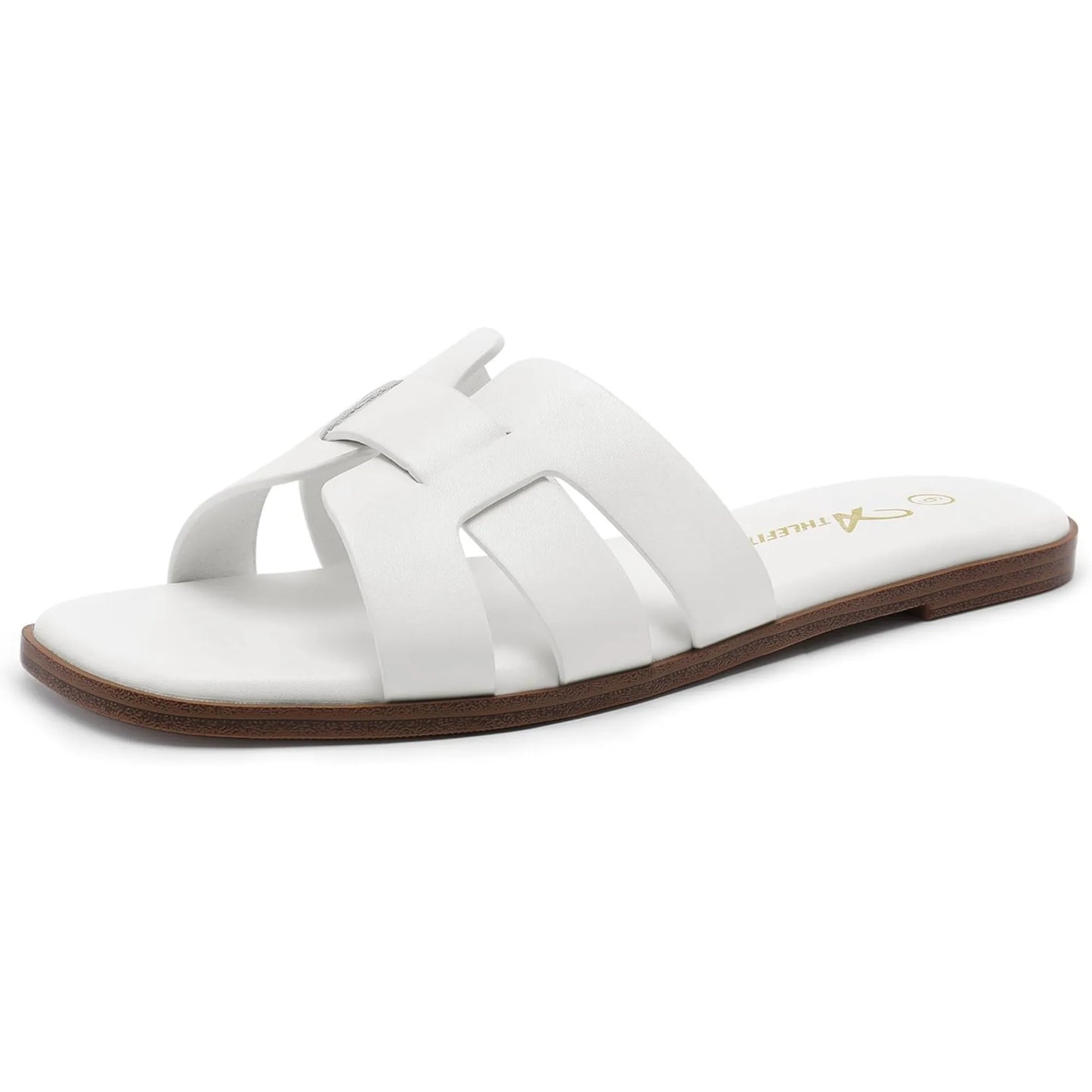 Women's Flat Sandals Dressy Summer Square Open Toe Slip On - The Kings Lots