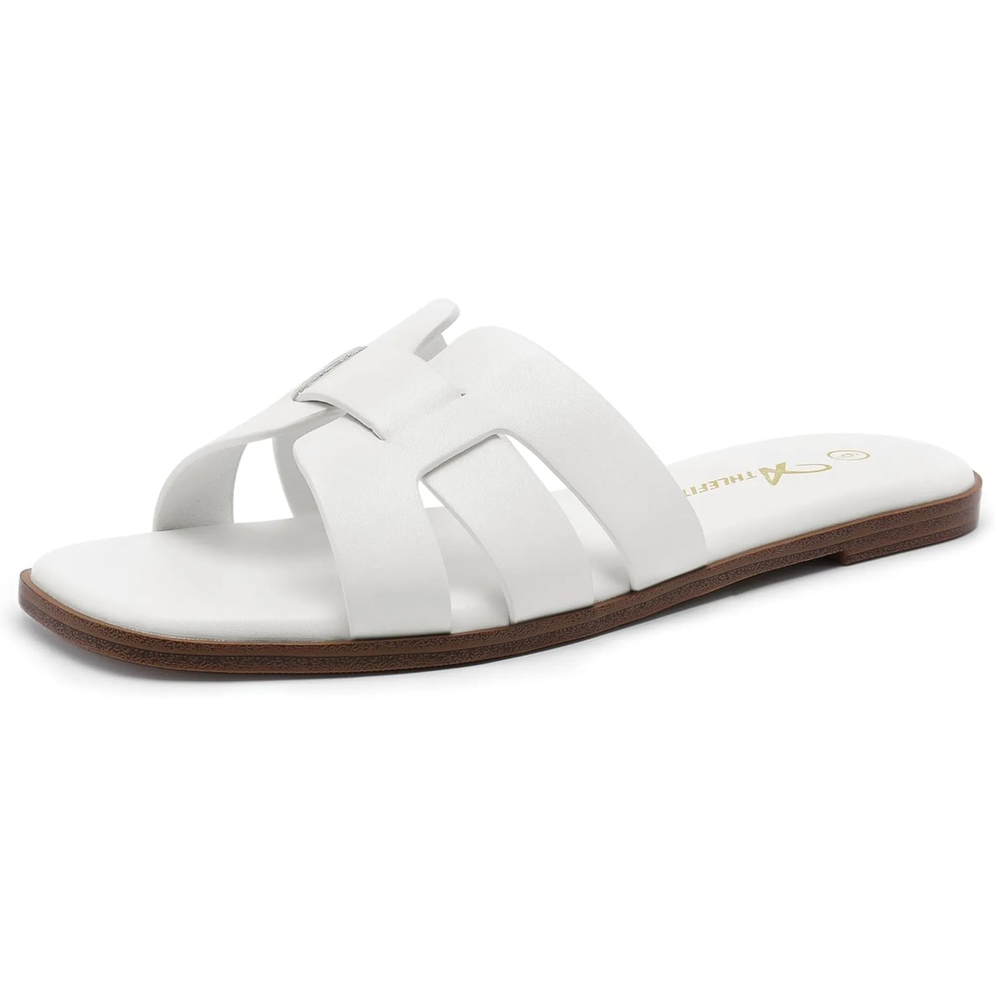 Women's Flat Sandals Dressy Summer Square Open Toe Slip On - The Kings Lots