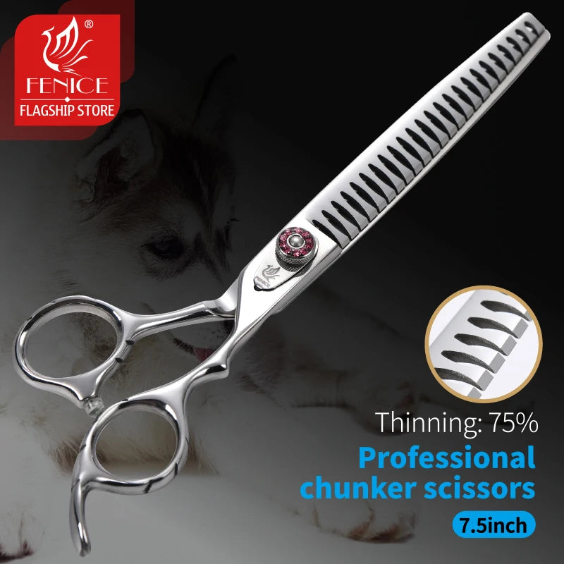 Fenice 7.5inch Professional Dog Grooming Scissors Chunker