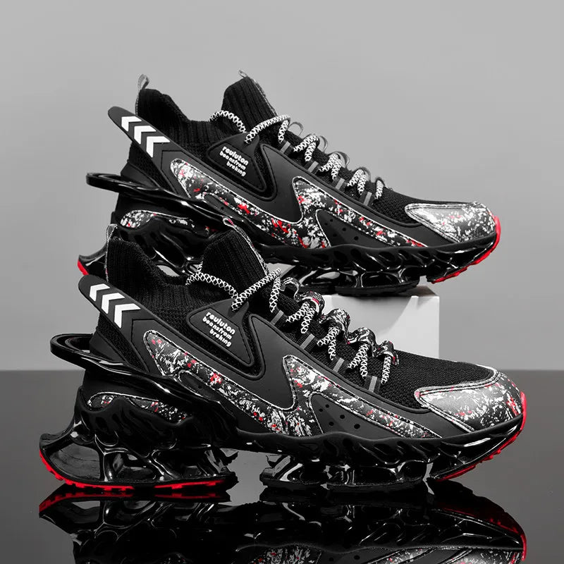 Men's Running Shoes Blade Non Slip Fashion Sneakers Breathable - The Kings Lots