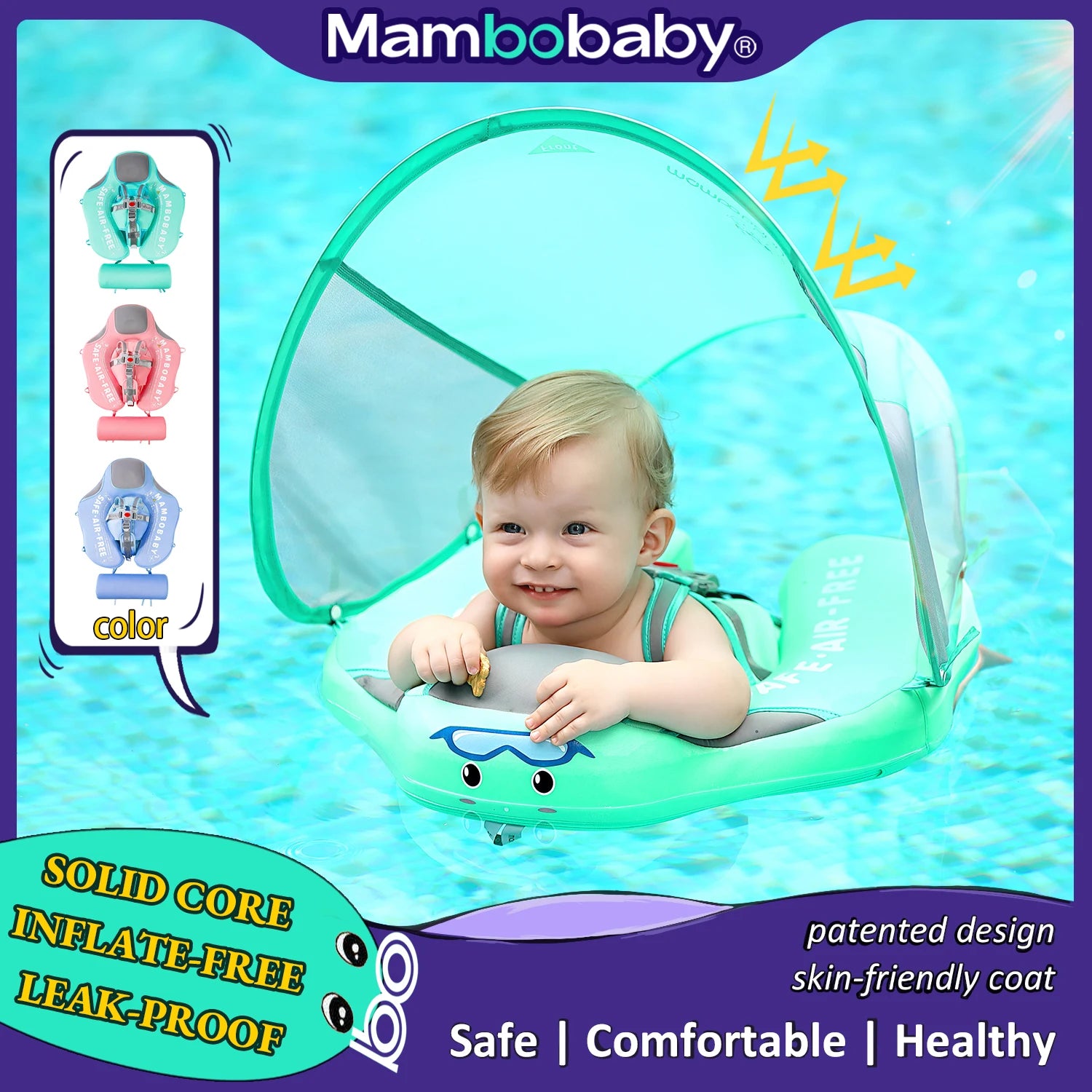 Mambobaby Baby Float with Sunshade Canopy and Crotch Strap - The Kings Lots