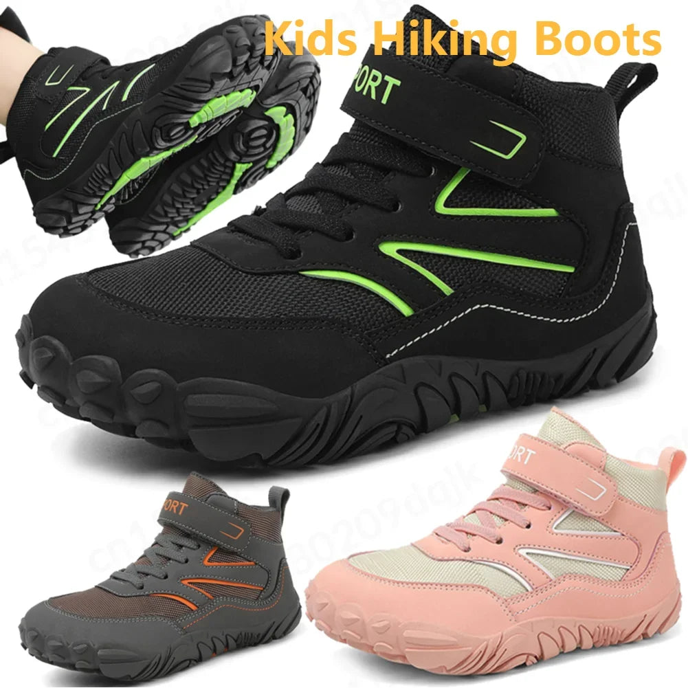 Children's Wide Toe Barefoot Kids Snow Boots Waterproof Non-Slip - The Kings Lots
