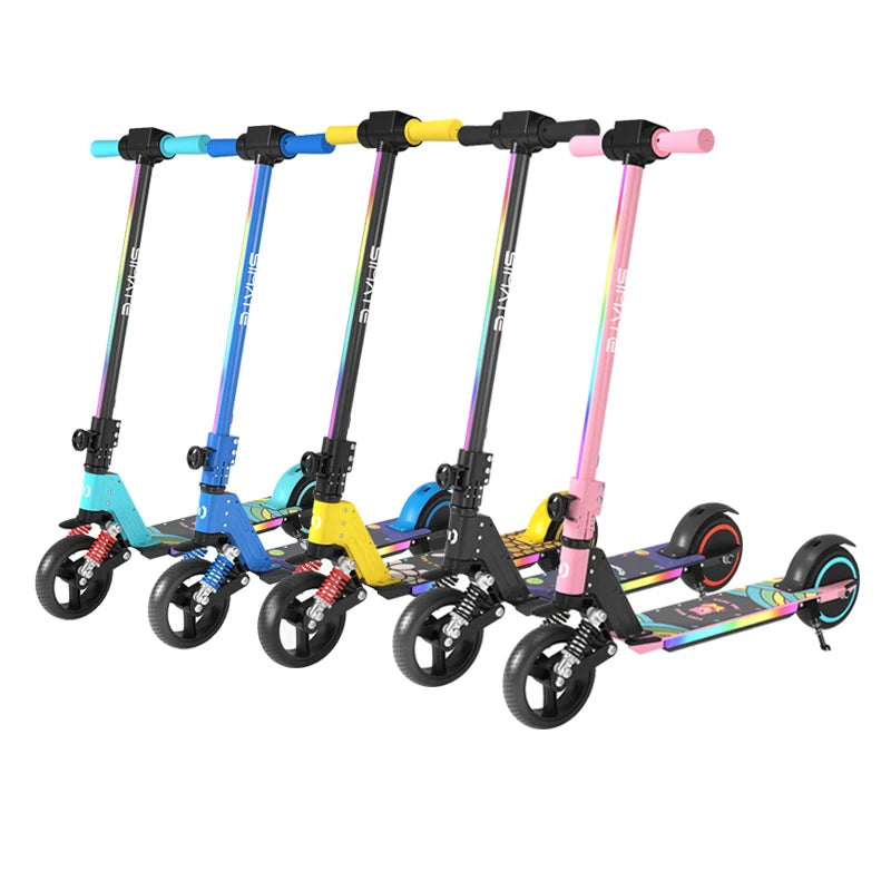 New Version S5 Kids Electric Scooter 24V/2.5Ah Battery 130W Motor Max Speed 14km/h with Suspension 6.5 Inch Tires Max Rang 8KM - The Kings Lots