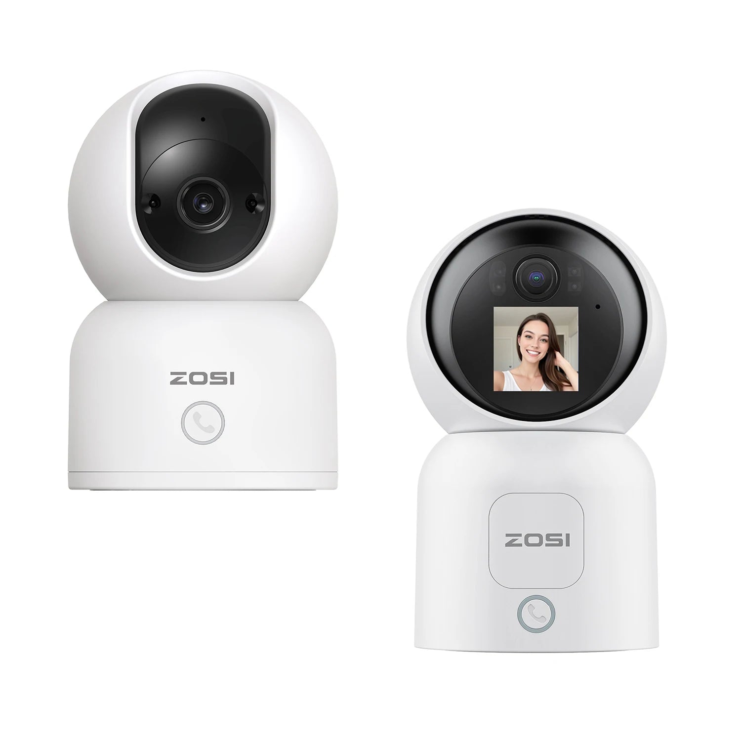 ZOSI 360° Smart Home Security Camera PTZ Auto Tracking Baby Monitor AI Panoramic HD Night Vision Indoor WiFi Surveillance Camera - The Kings Lots