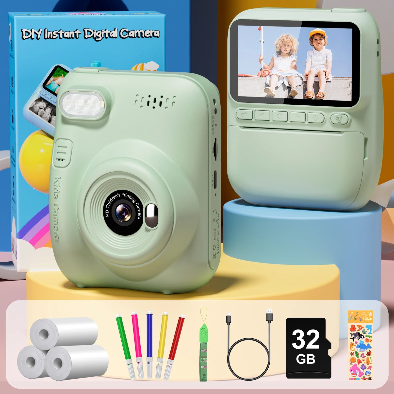 Gofunly Kids Instant Print Camera 3.0 Mini Digital Camera - The Kings Lots