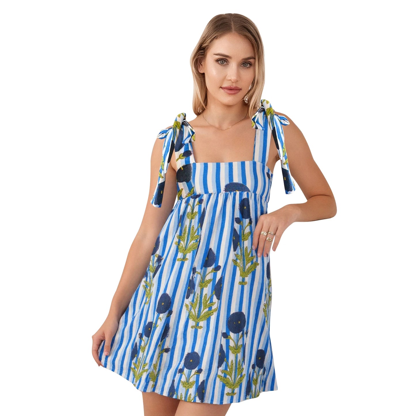 Women’s Boho Floral Print Spaghetti Strap Maxi Dress for Summer